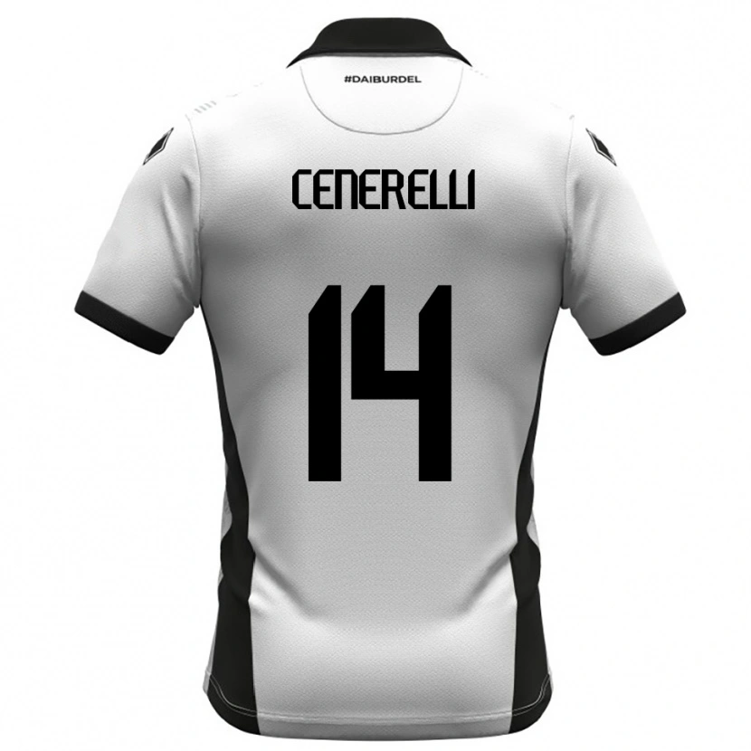 Danxen Heren Alessandro Cenerelli #14 Wit Zwart Oranje Thuisshirt Thuistenue 2025/26 T-Shirt België