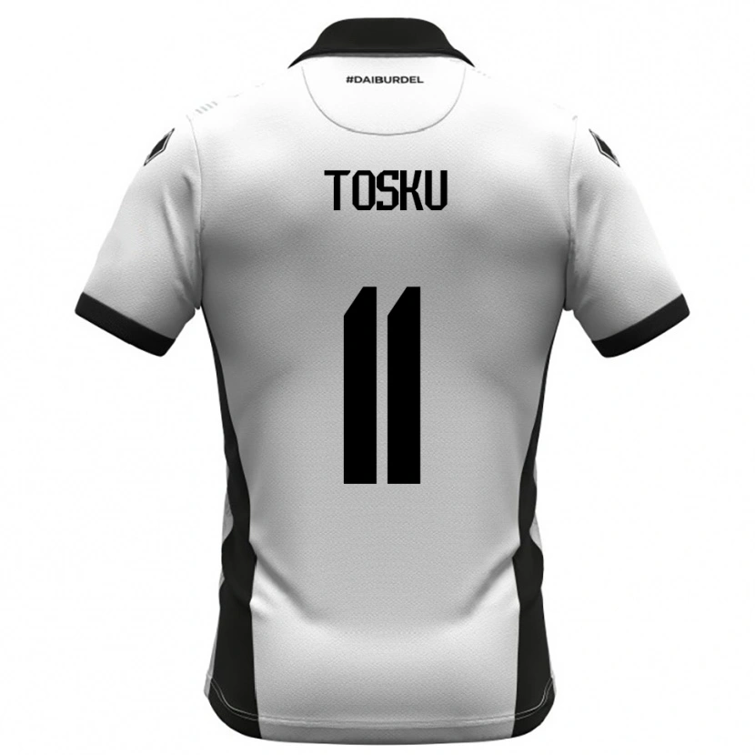 Danxen Heren Frederik Tosku #11 Wit Zwart Oranje Thuisshirt Thuistenue 2025/26 T-Shirt België
