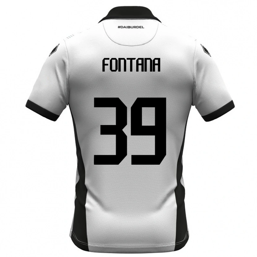 Danxen Heren Niccolò Fontana #39 Wit Zwart Oranje Thuisshirt Thuistenue 2025/26 T-Shirt België