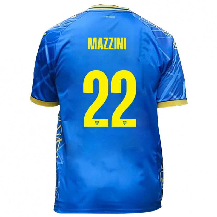 Danxen Heren Stefano Mazzini #22 Hemelsblauw Geel Thuisshirt Thuistenue 2025/26 T-Shirt België