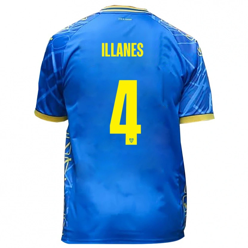 Danxen Heren Julián Illanes #4 Hemelsblauw Geel Thuisshirt Thuistenue 2025/26 T-Shirt België