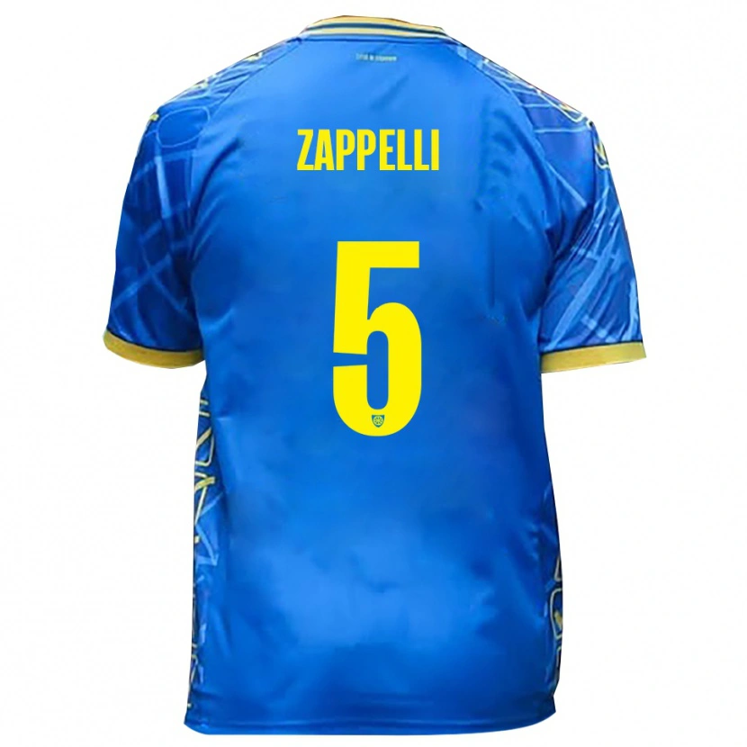 Danxen Heren Bernardo Zappelli #5 Hemelsblauw Geel Thuisshirt Thuistenue 2025/26 T-Shirt België