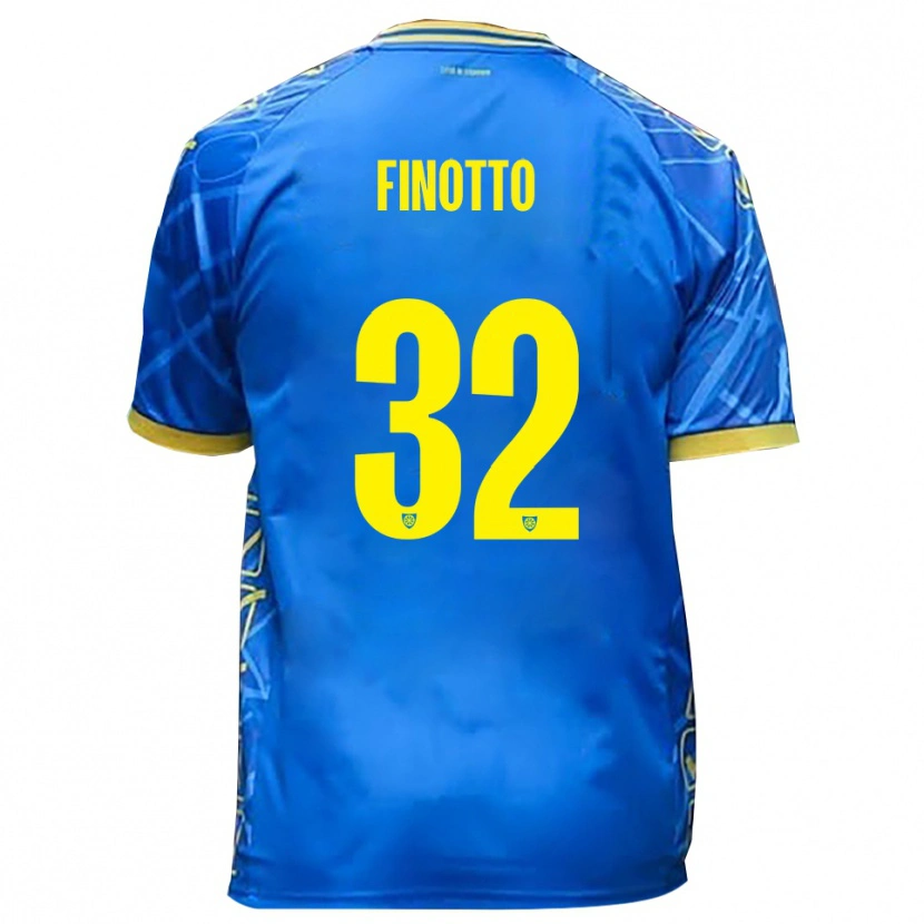 Danxen Heren Mattia Finotto #32 Hemelsblauw Geel Thuisshirt Thuistenue 2025/26 T-Shirt België