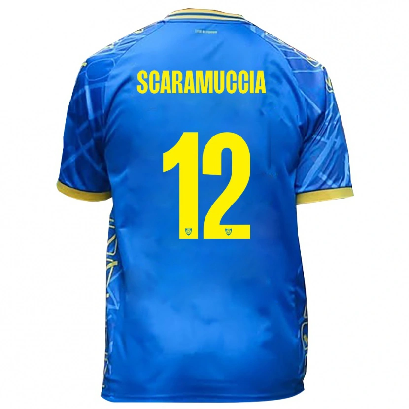 Danxen Heren Francesco Scaramuccia #12 Hemelsblauw Geel Thuisshirt Thuistenue 2025/26 T-Shirt België