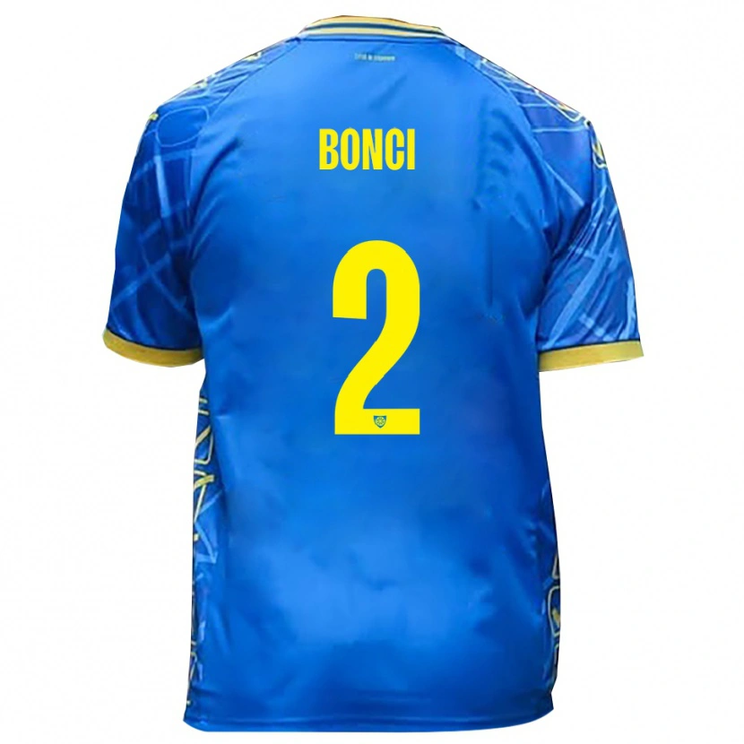 Danxen Heren Alberto Bonci #2 Hemelsblauw Geel Thuisshirt Thuistenue 2025/26 T-Shirt België