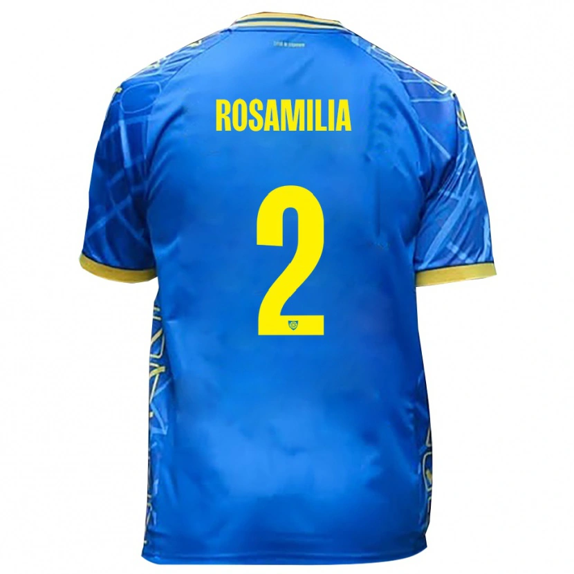 Danxen Heren Loris Rosamilia #2 Hemelsblauw Geel Thuisshirt Thuistenue 2025/26 T-Shirt België