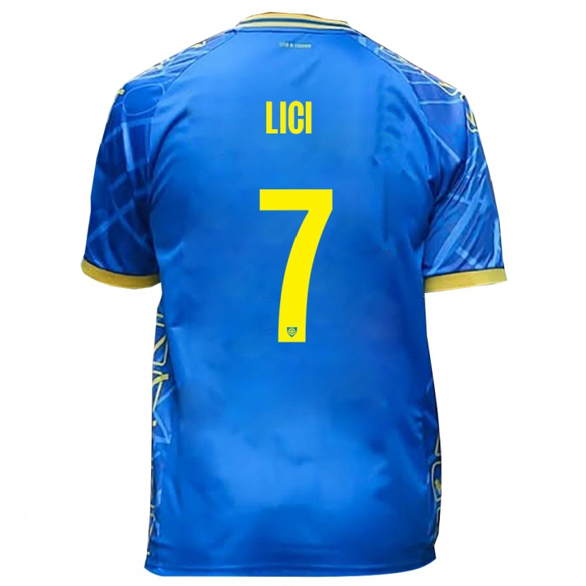 Danxen Heren Alessio Lici #7 Hemelsblauw Geel Thuisshirt Thuistenue 2025/26 T-Shirt België