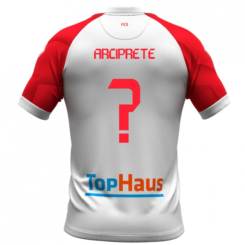Danxen Heren Valerio Arciprete #0 Wit Rood Thuisshirt Thuistenue 2025/26 T-Shirt België