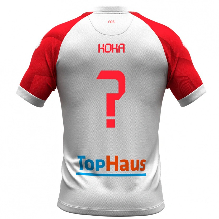 Danxen Heren Brian Koka #0 Wit Rood Thuisshirt Thuistenue 2025/26 T-Shirt België