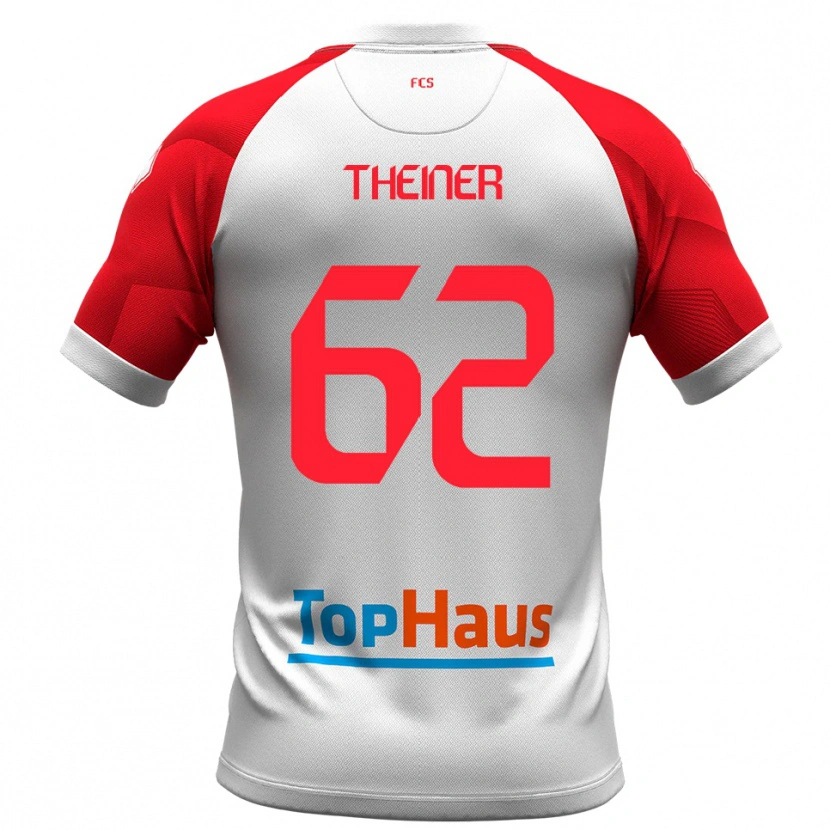 Danxen Heren Daniel Theiner #62 Wit Rood Thuisshirt Thuistenue 2025/26 T-Shirt België