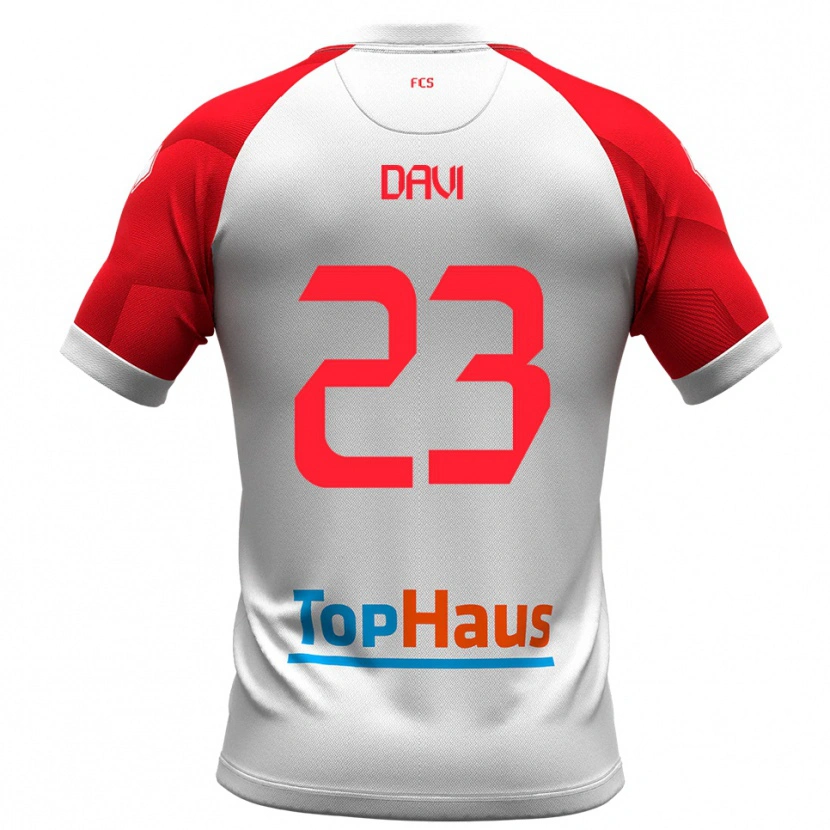 Danxen Heren Federico Davi #23 Wit Rood Thuisshirt Thuistenue 2025/26 T-Shirt België