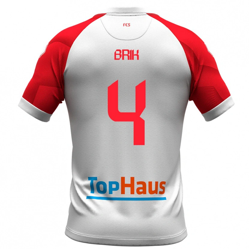 Danxen Heren Dhirar Brik #4 Wit Rood Thuisshirt Thuistenue 2025/26 T-Shirt België