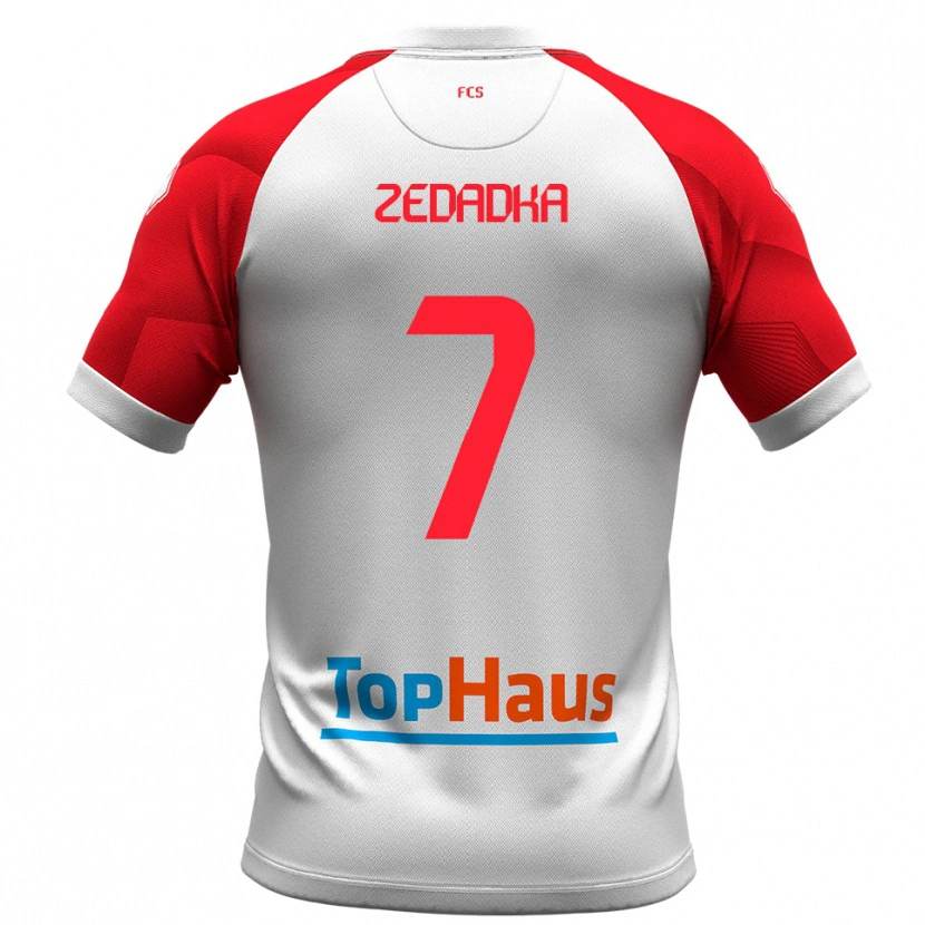 Danxen Heren Karim Zedadka #7 Wit Rood Thuisshirt Thuistenue 2025/26 T-Shirt België