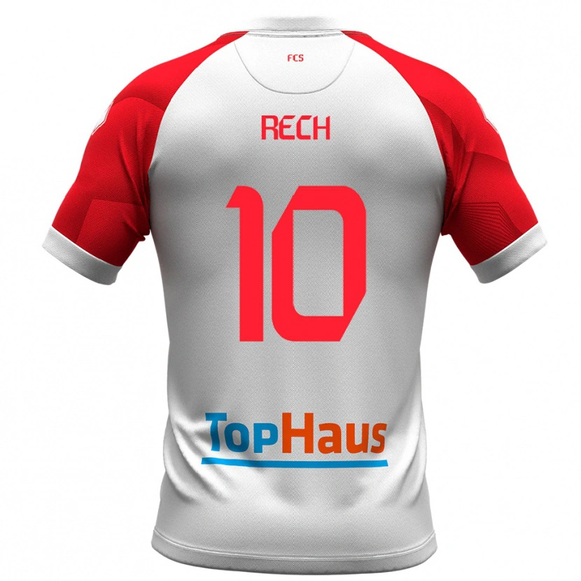 Danxen Heren Francesco Rech #10 Wit Rood Thuisshirt Thuistenue 2025/26 T-Shirt België
