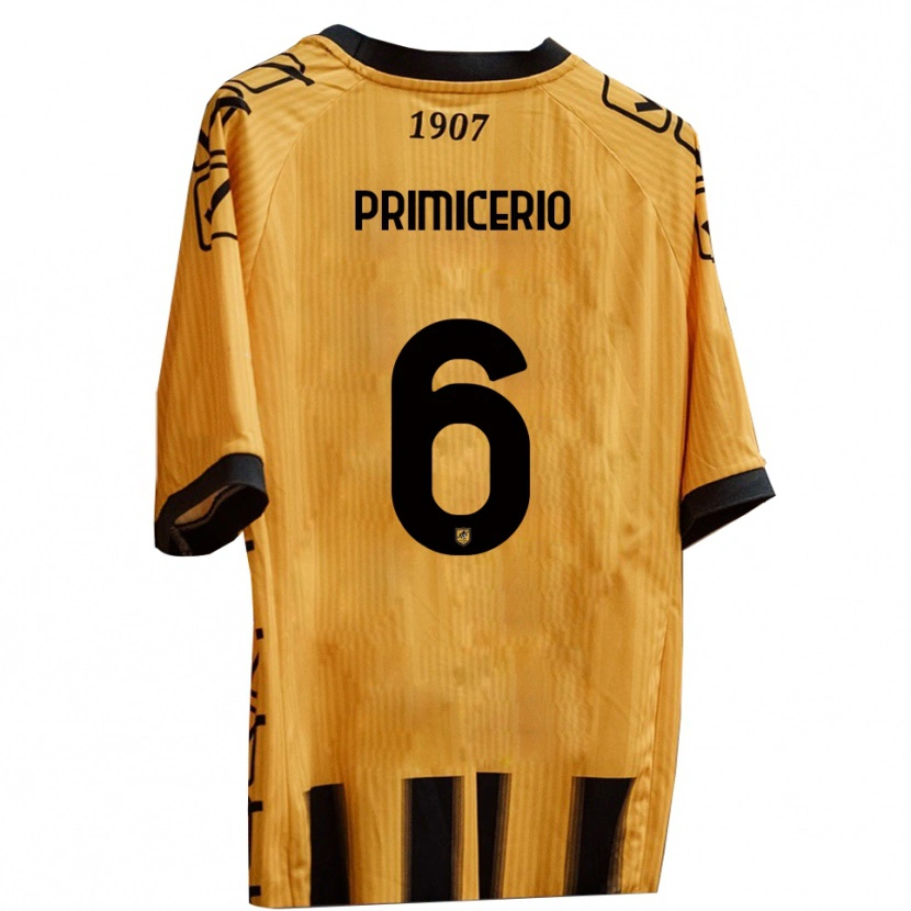 Danxen Heren Antonio Primicerio #6 Geel Zwart Thuisshirt Thuistenue 2025/26 T-Shirt België