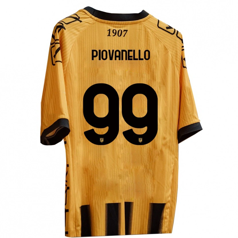 Danxen Heren Enrico Piovanello #99 Geel Zwart Thuisshirt Thuistenue 2025/26 T-Shirt België