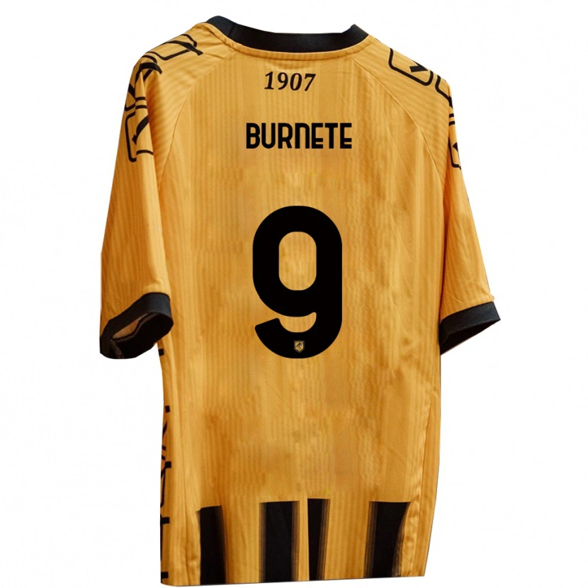 Danxen Heren Rareș Burnete #9 Geel Zwart Thuisshirt Thuistenue 2025/26 T-Shirt België