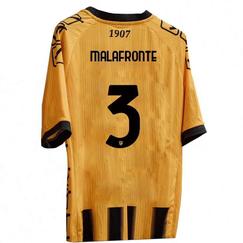 Danxen Heren Salvatore Malafronte #3 Geel Zwart Thuisshirt Thuistenue 2025/26 T-Shirt België