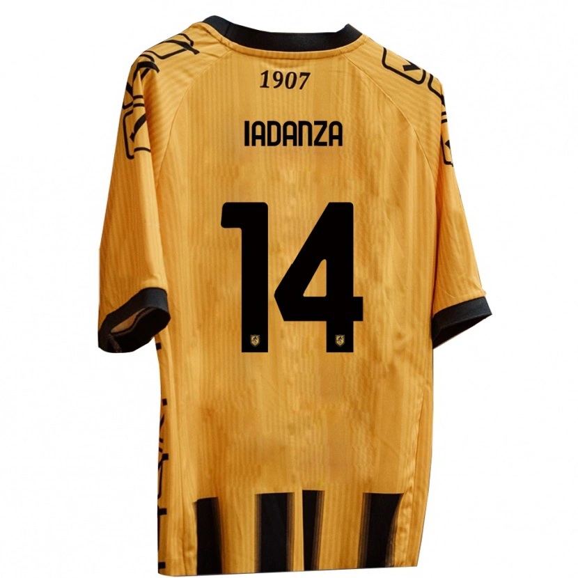 Danxen Heren Mattia Iadanza #14 Geel Zwart Thuisshirt Thuistenue 2025/26 T-Shirt België