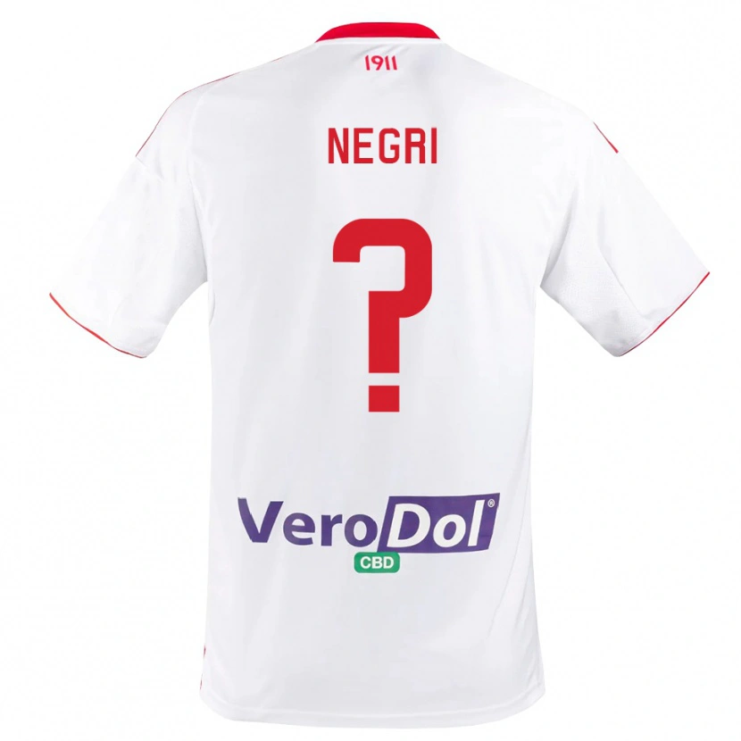 Danxen Heren Filippo Negri #0 Wit Rood Thuisshirt Thuistenue 2025/26 T-Shirt België