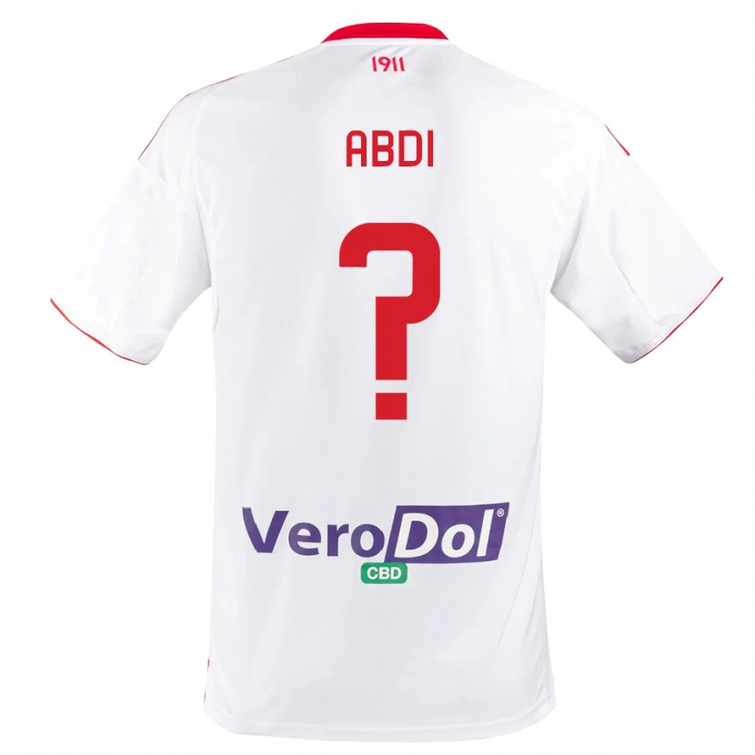Danxen Heren Ernest Abdi #0 Wit Rood Thuisshirt Thuistenue 2025/26 T-Shirt België