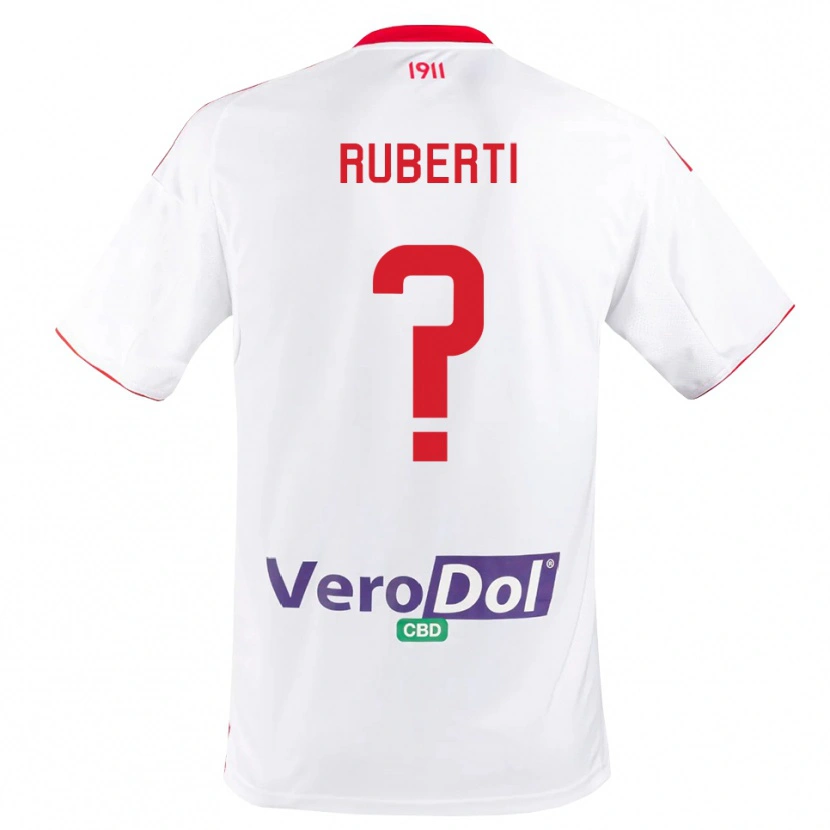 Danxen Heren Niccolò Ruberti #0 Wit Rood Thuisshirt Thuistenue 2025/26 T-Shirt België