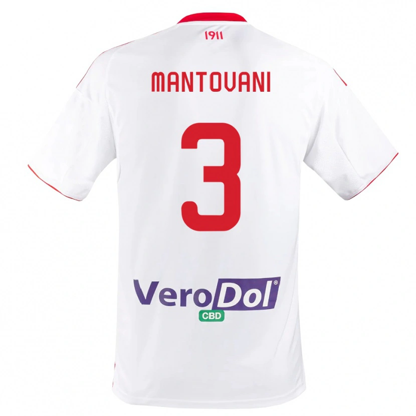 Danxen Heren Valerio Mantovani #3 Wit Rood Thuisshirt Thuistenue 2025/26 T-Shirt België