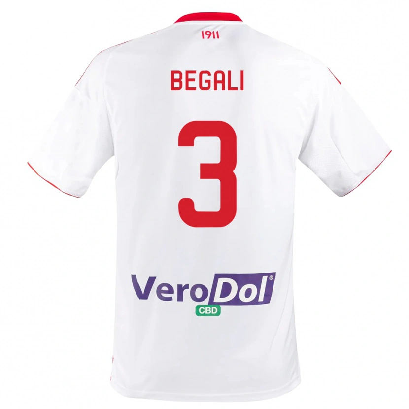 Danxen Heren Pietro Begali #3 Wit Rood Thuisshirt Thuistenue 2025/26 T-Shirt België