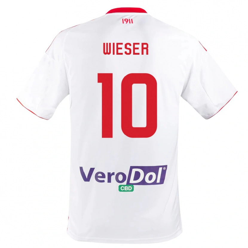 Danxen Heren David Wieser #10 Wit Rood Thuisshirt Thuistenue 2025/26 T-Shirt België