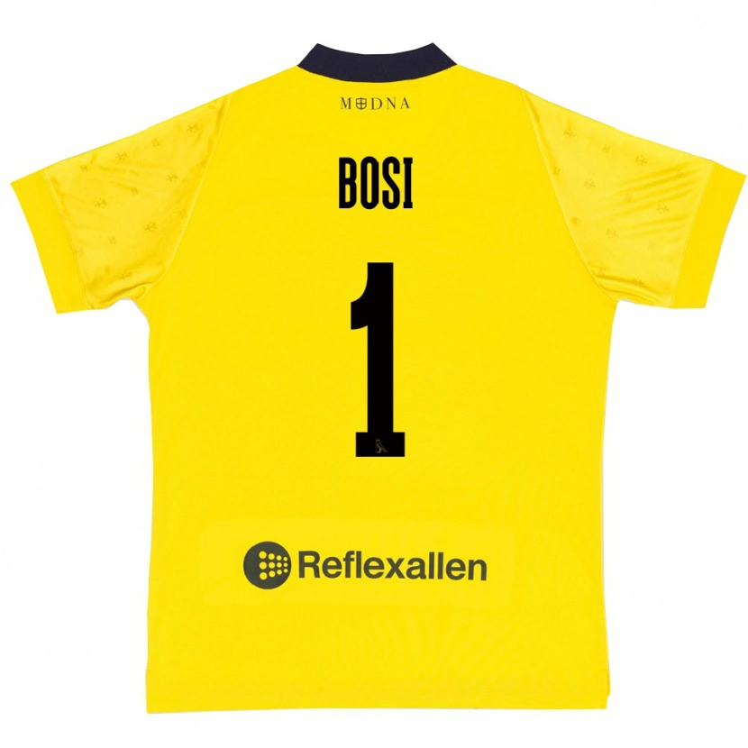 Danxen Heren Matteo Bosi #1 Geel Donkerblauw Thuisshirt Thuistenue 2025/26 T-Shirt België
