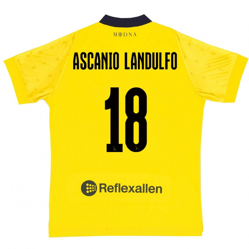 Danxen Heren Gabriele Ascanio Landulfo #18 Geel Donkerblauw Thuisshirt Thuistenue 2025/26 T-Shirt België