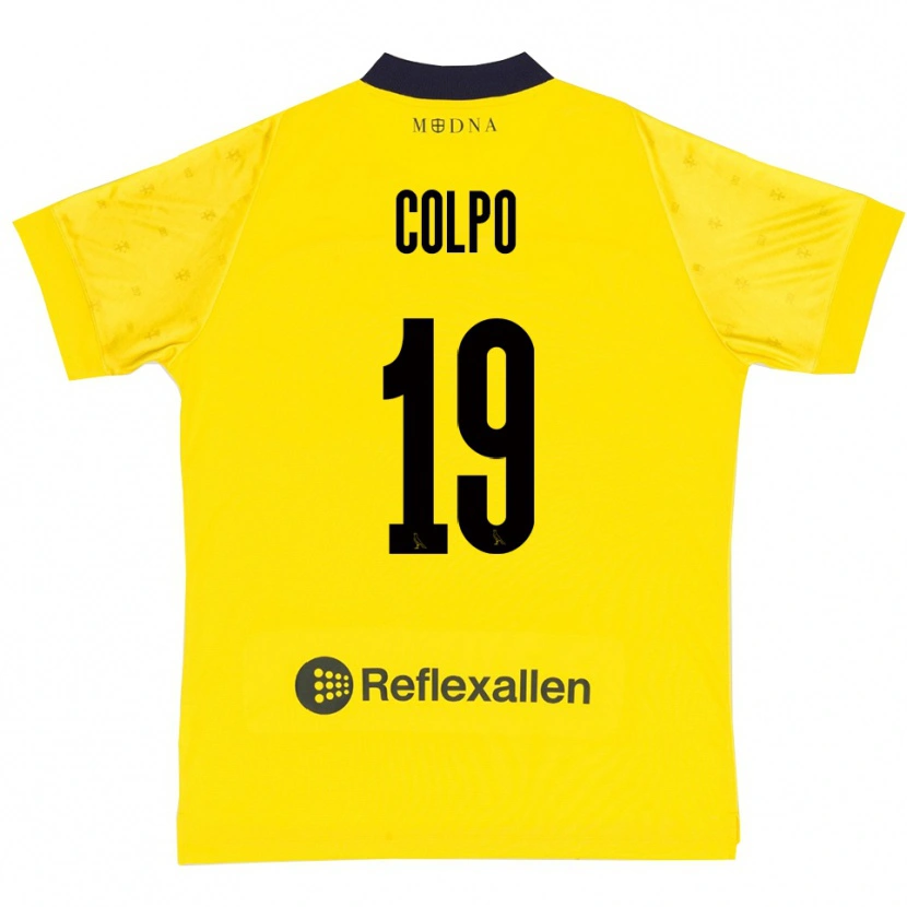 Danxen Heren Edoardo Colpo #19 Geel Donkerblauw Thuisshirt Thuistenue 2025/26 T-Shirt België