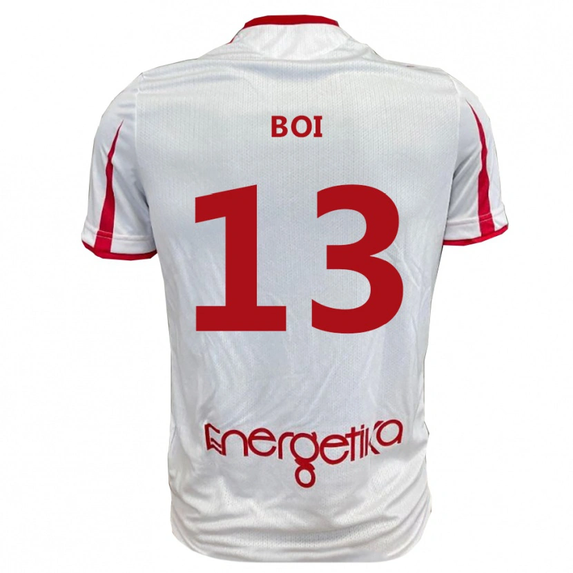 Danxen Heren Alessandro Boi #13 Wit Rood Thuisshirt Thuistenue 2025/26 T-Shirt België