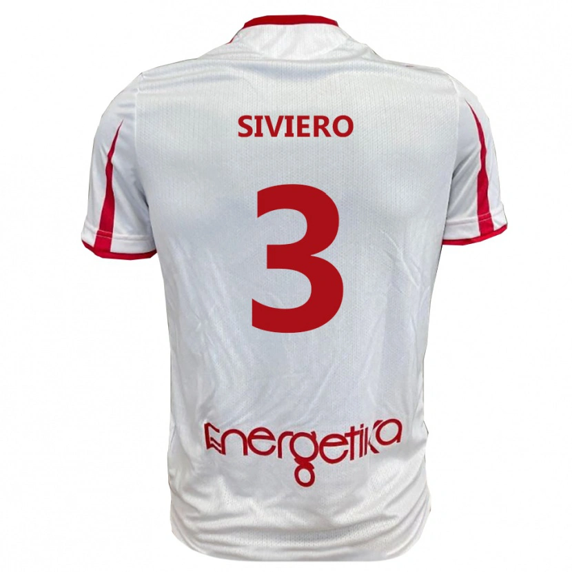 Danxen Heren Mattia Siviero #3 Wit Rood Thuisshirt Thuistenue 2025/26 T-Shirt België