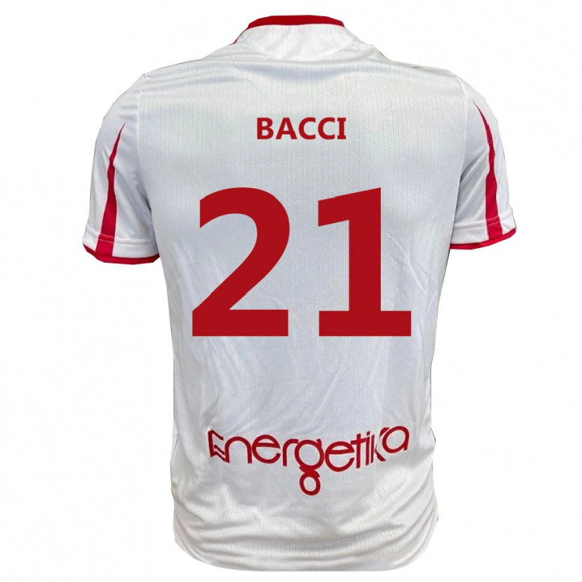 Danxen Heren Jacopo Bacci #21 Wit Rood Thuisshirt Thuistenue 2025/26 T-Shirt België