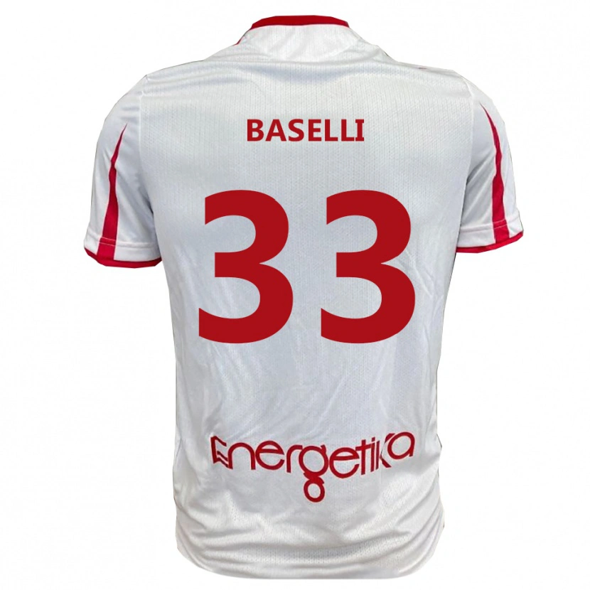 Danxen Heren Daniele Baselli #33 Wit Rood Thuisshirt Thuistenue 2025/26 T-Shirt België