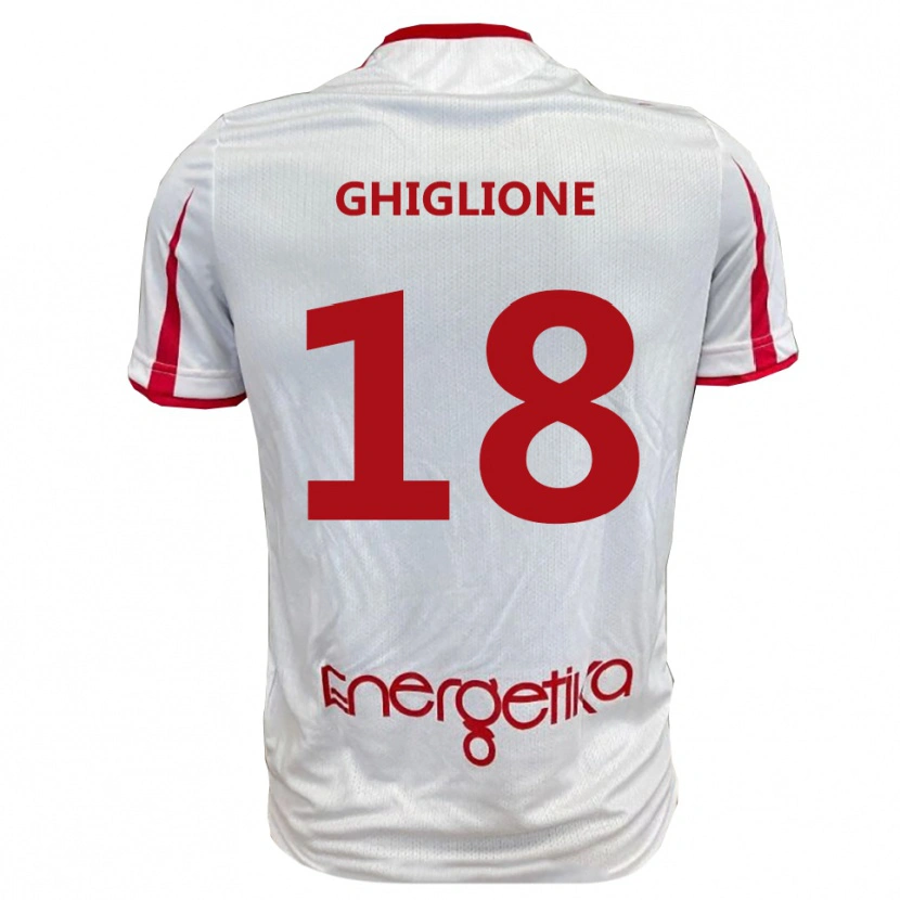 Danxen Heren Paolo Ghiglione #18 Wit Rood Thuisshirt Thuistenue 2025/26 T-Shirt België