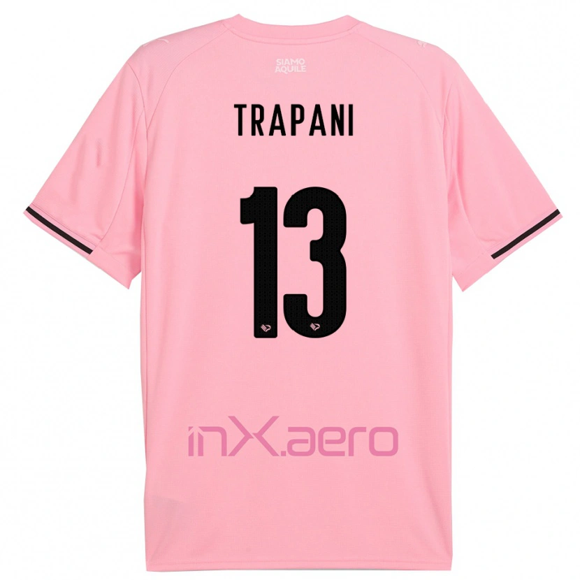 Danxen Heren Nicolò Trapani #13 Roze Zwart Thuisshirt Thuistenue 2025/26 T-Shirt België
