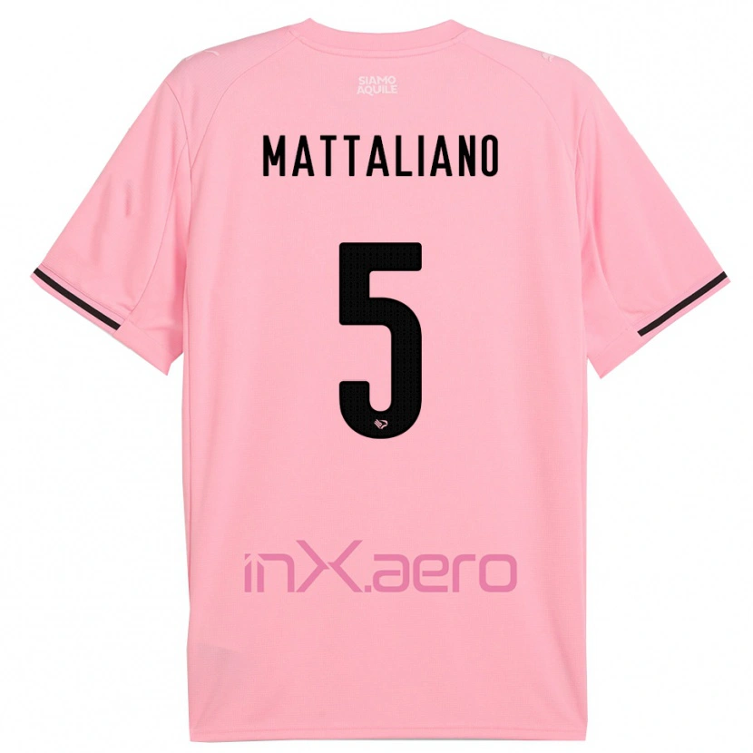 Danxen Heren Cristian Mattaliano #5 Roze Zwart Thuisshirt Thuistenue 2025/26 T-Shirt België