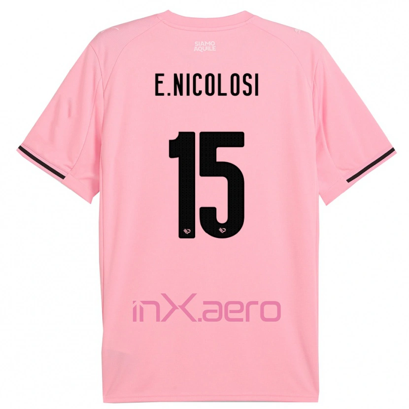 Danxen Heren Ettore Nicolosi #15 Roze Zwart Thuisshirt Thuistenue 2025/26 T-Shirt België