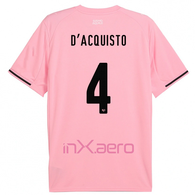 Danxen Heren Giovanni D'acquisto #4 Roze Zwart Thuisshirt Thuistenue 2025/26 T-Shirt België