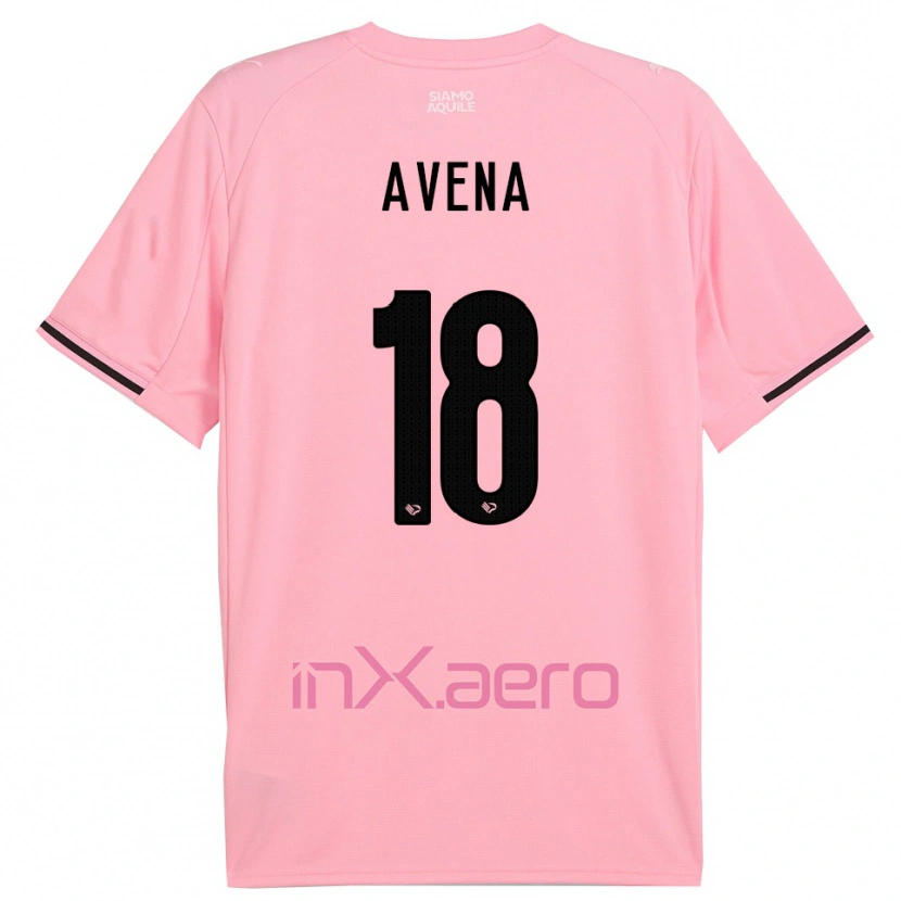 Danxen Heren Pietro Avena #18 Roze Zwart Thuisshirt Thuistenue 2025/26 T-Shirt België
