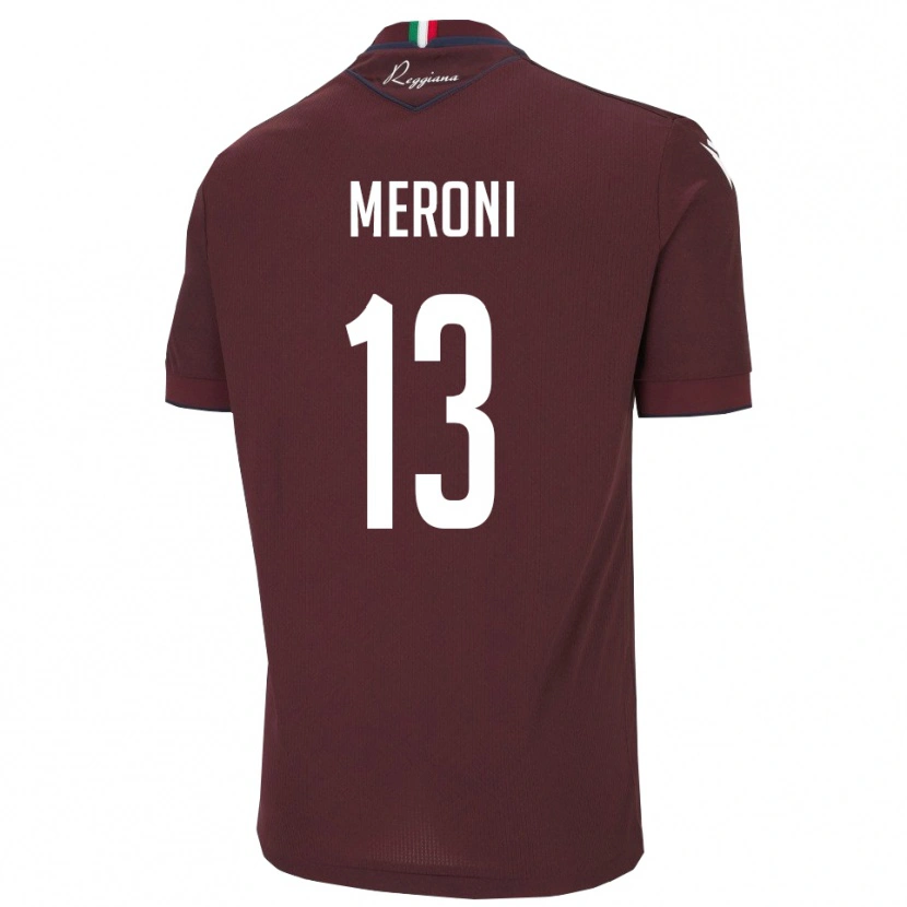 Danxen Heren Andrea Meroni #13 Bourgondië Wit Thuisshirt Thuistenue 2025/26 T-Shirt België