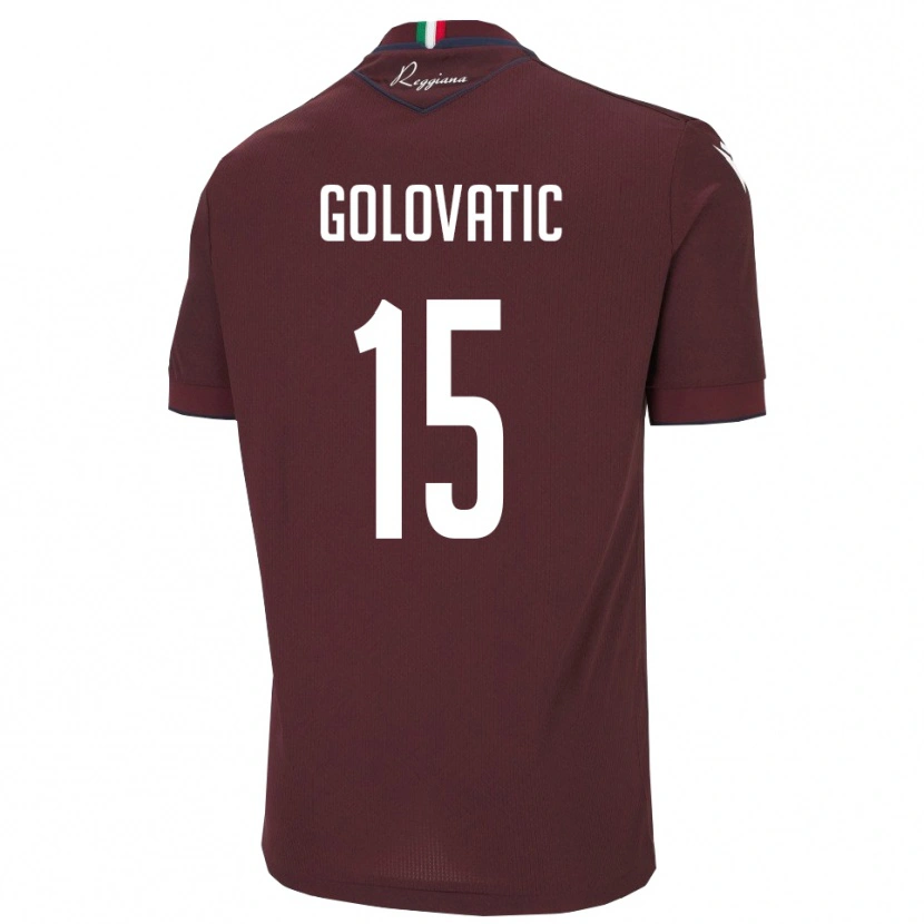 Danxen Heren Daniel Golovatic #15 Bourgondië Wit Thuisshirt Thuistenue 2025/26 T-Shirt België