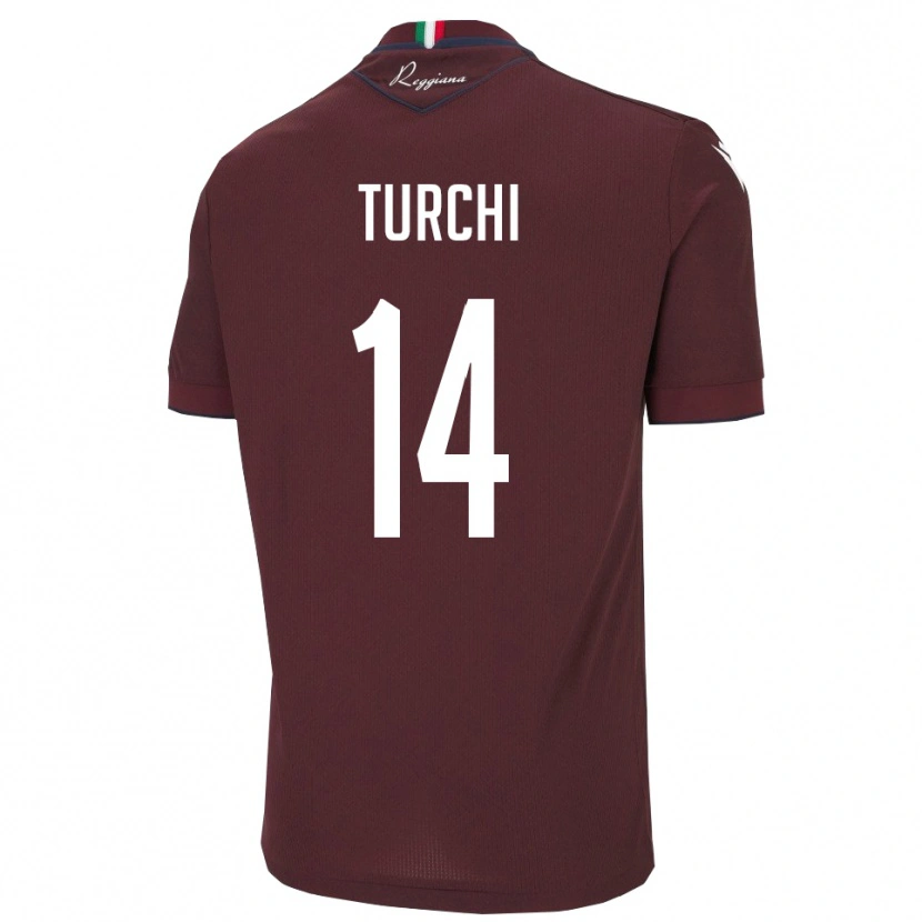 Danxen Heren Nicolò Turchi #14 Bourgondië Wit Thuisshirt Thuistenue 2025/26 T-Shirt België