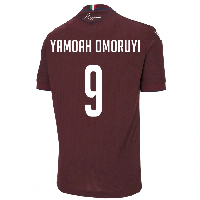 Danxen Heren Jeremiah Yamoah Omoruyi #9 Bourgondië Wit Thuisshirt Thuistenue 2025/26 T-Shirt België