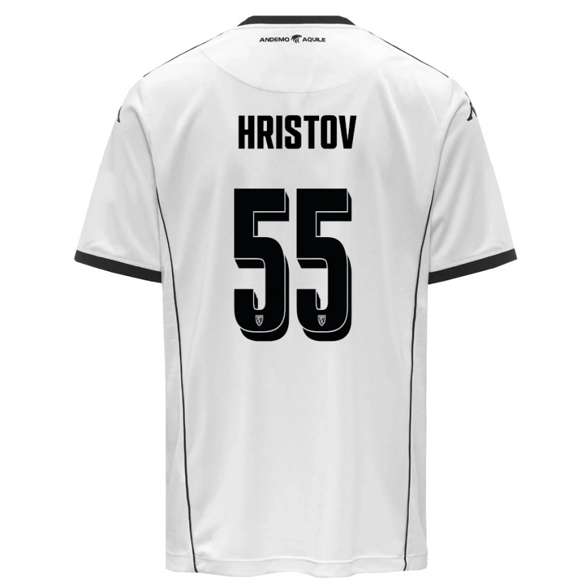 Danxen Heren Petko Hristov #55 Wit Zwart Thuisshirt Thuistenue 2025/26 T-Shirt België