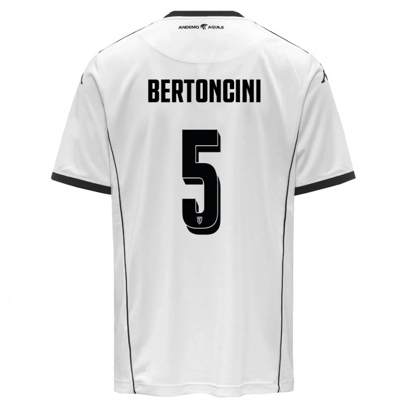 Danxen Heren Andrea Bertoncini #5 Wit Zwart Thuisshirt Thuistenue 2025/26 T-Shirt België