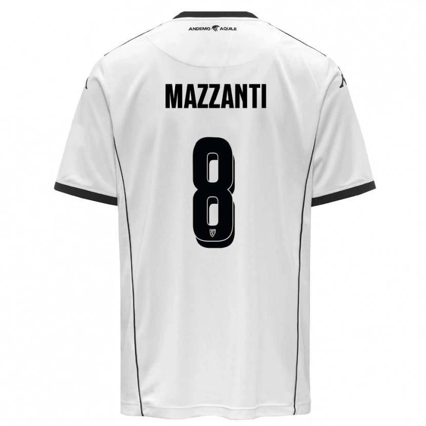 Danxen Heren Tommaso Mazzanti #8 Wit Zwart Thuisshirt Thuistenue 2025/26 T-Shirt België