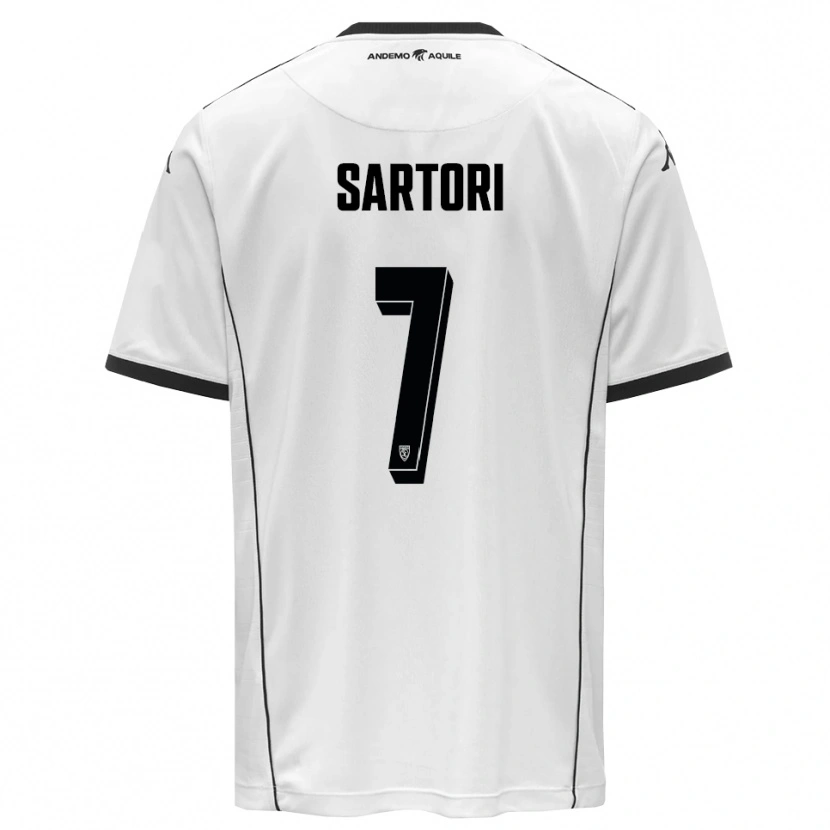 Danxen Heren Giovanni Sartori #7 Wit Zwart Thuisshirt Thuistenue 2025/26 T-Shirt België
